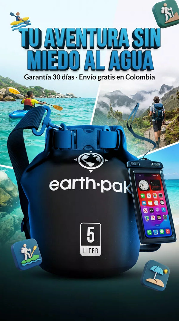 Bolsa Seca Earth Pak IPX8 · Celular Seguro en Agua · Envío Gratis Colombia